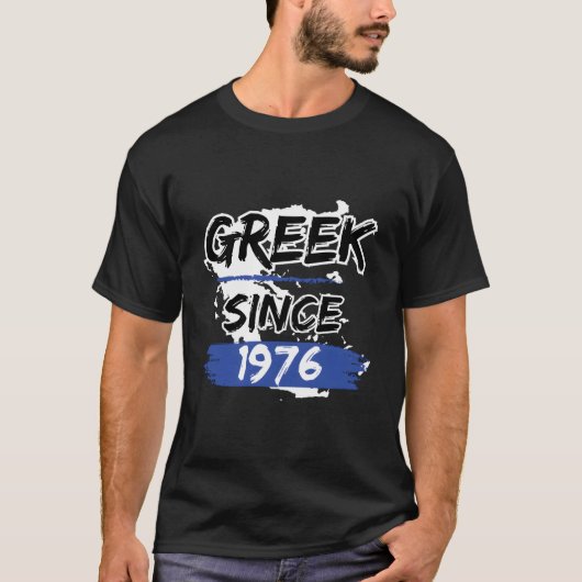 T-shirt Greek Since 1976 Greece Map Greek (Devant)