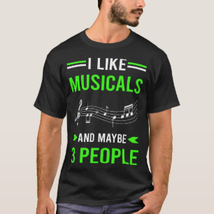 T-shirt Green 3 Personnes Musicales Musique musicale