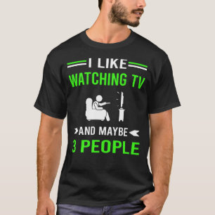 T-shirt Green 3 personnes regardant la télévision