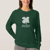 T-shirt Green à manches longues Irish Clover St Patrick's  (Devant)