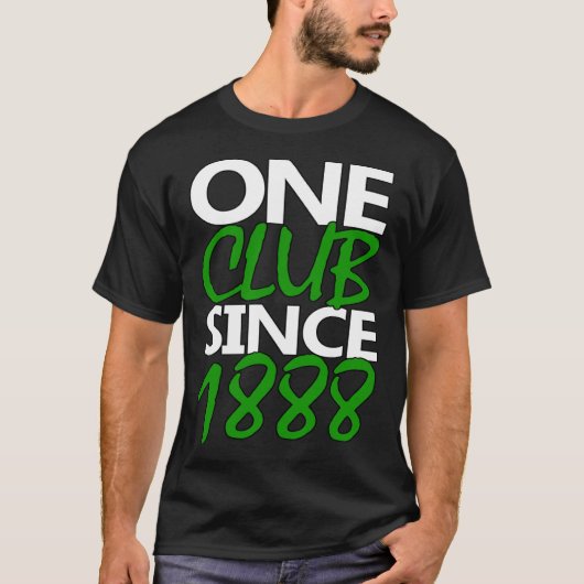 T-shirt Green and White Glasgow Since 1888 (Devant)