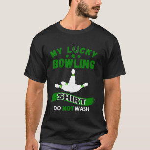 T-shirt Green Art Graphics My Lucky Bowlin Jour de la Sain
