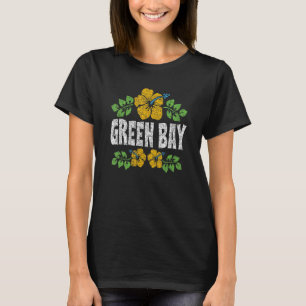 T-shirt Green Bay Flowers Distressed Color Print