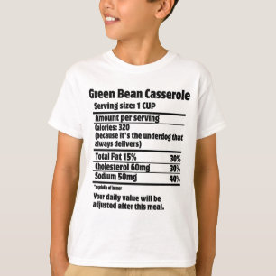 T-shirt Green Bean Casserole Nutrition Fact.w