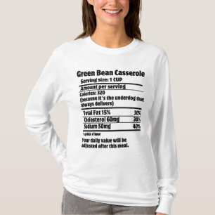 T-shirt Green Bean Casserole Nutrition Fact.w