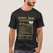 T-shirt Green Bean Casserole Nutrition Fiches Thanksgiving (Devant)