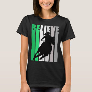 T-shirt Green Believe Cowgirl Motivational Inspiration Far