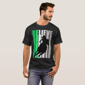 T-shirt Green Believe Cowgirl Motivational Inspiring Farm (Devant entier)