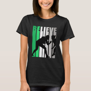 T-shirt Green Believe Lutte Motivant Girls Team Retr