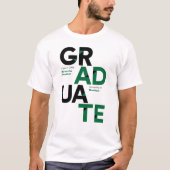 T-shirt Green Big Bold Angle-Cut Lettres Graduation (Devant)