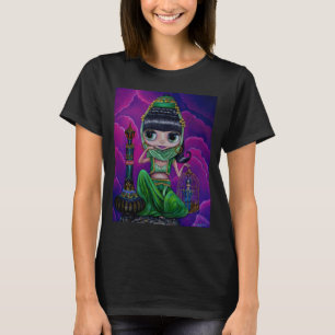 T-shirt Green Big Eye Genie Girl Bouteille Magique