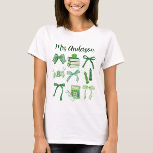 T-shirt Green Bows Enseignant élémentaire St Patrick's Day