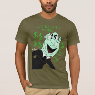 T-shirt Green business executive puppet