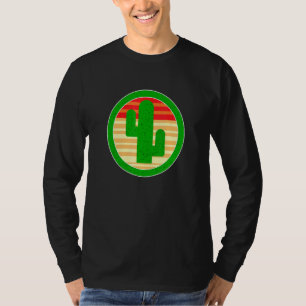 T-shirt Green Cactus Plante Serape Western Sunset esthétiq