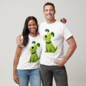 T-shirt Green Cartoon Dog (Unisexe)