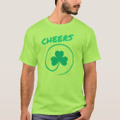 T-shirt Green Clover Shamrock Irish Cheers St Patrick's (Devant)