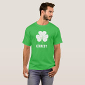 T-shirt Green Clover Shamrock Irlande Irlande Nom personna (Devant entier)