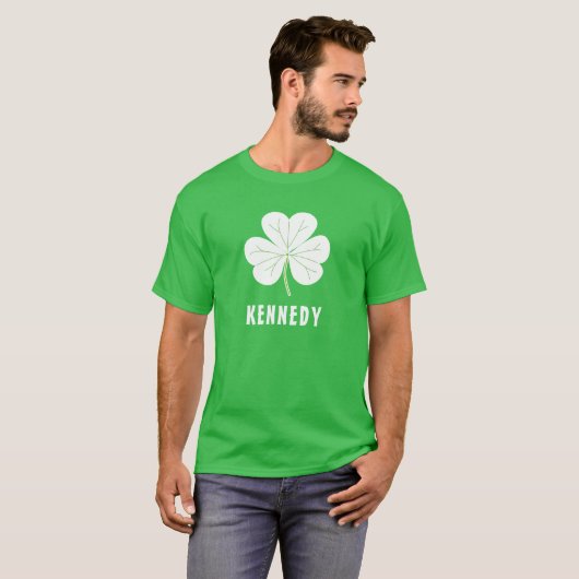T-shirt Green Clover Shamrock Irlande Irlande Nom personna (Devant entier)