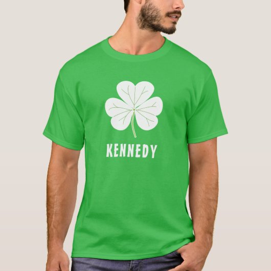 T-shirt Green Clover Shamrock Irlande Irlande Nom personna (Devant)