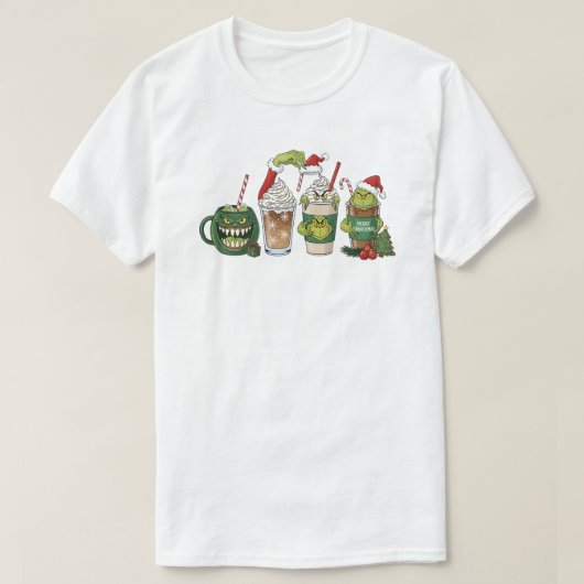 T-shirt Green Coffee Drink, Funny Holiday Caffeine Design (Design devant)