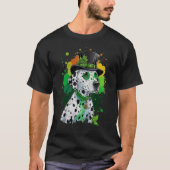 T-shirt Green Dalmatian shamrock on St Patricks Day Dalmat (Devant)