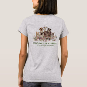 T-shirt Green Dogs Services marcheur préparateur marcheur