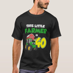 T-shirt Green Farm Tractor 40e anniversaire Farming Celebr
