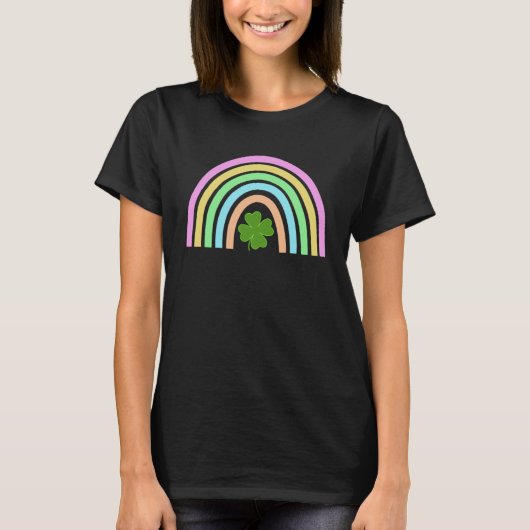 T-shirt Green Four Leaf C Rainbow St Patrick s Day (Devant)