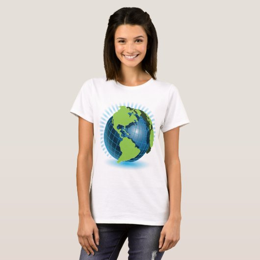 T-shirt Green Globe (Devant entier)