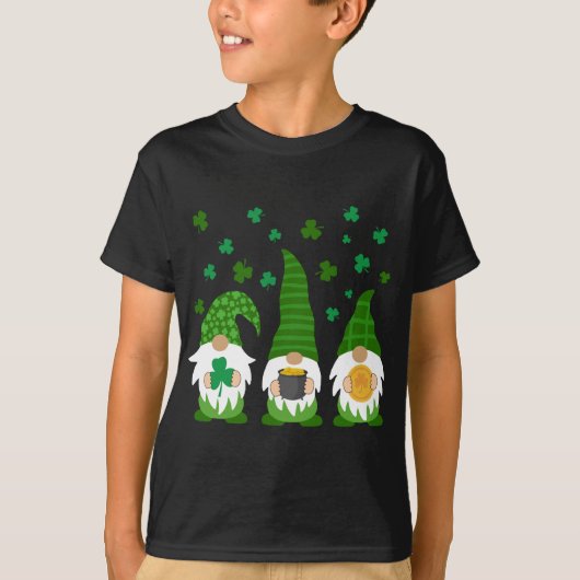 T-shirt Green Gnome St. Patrick's Day Irish Gnome Lucky Sh (Devant)