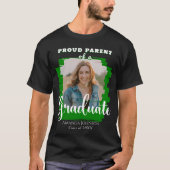 T-shirt Green Graduate Photo Fier Parent Graduation (Devant)