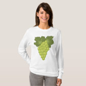 T-shirt Green Grapes Vine Leaves Fresh Fruit (Devant entier)