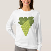 T-shirt Green Grapes Vine Leaves Fresh Fruit (Devant)