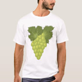 T-shirt Green Grapes Vine Leaves Fresh Fruit (Devant)
