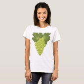 T-shirt Green Grapes Vine Leaves Fresh Fruit (Devant entier)