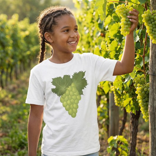 T-shirt Green Grapes Vine Leaves Fresh Fruit