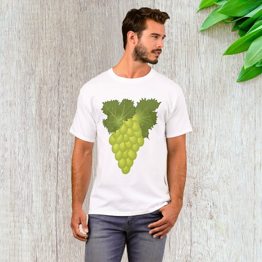 T-shirt Green Grapes Vine Leaves Fresh Fruit
