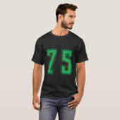 T-shirt Green Number 75 Team Junior Sports Numéro Unifor (Devant entier)