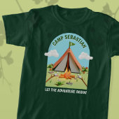 T-shirt Green Outdoors Adventure Camping Fête d'anniversai