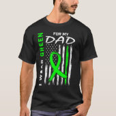 T-shirt Green Papa Maladie du rein Cérébral Sensibilisatio (Devant)