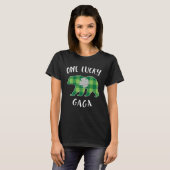 T-shirt Green Plaid One Lucky Gaga Matching St Patrick s D (Devant entier)