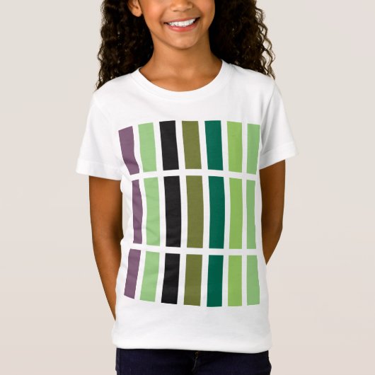 T-Shirt Green purple Black Hues (Devant)