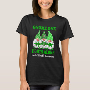 T-shirt Green Ribbon Gnome One combat seul la santé mental