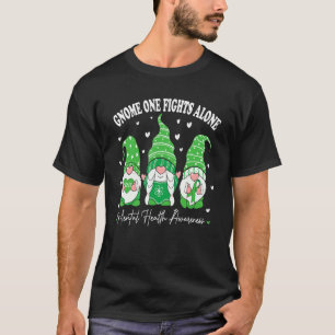 T-shirt Green Ribbon Gnome One combat seul la santé mental