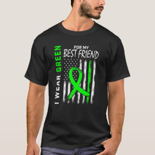 T-shirt Green Ribbon Meilleur Ami Cérébral Sensibilisation