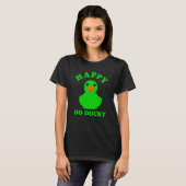 T-shirt Green Rubber Duck Happy Go Ducky Pun St Patricks D (Devant entier)