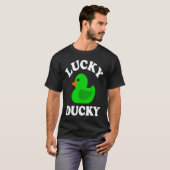 T-shirt Green Rubber Duck Lucky Ducky Quack  St Patricks D (Devant entier)