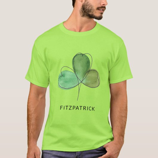 T-shirt Green Shamrock Irish Heritage (Devant)