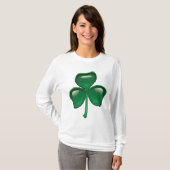 T-shirt Green Shamrock Three-Leaf Clover (Devant entier)
