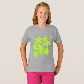 T-shirt green slime gris amusant enfants (Devant entier)